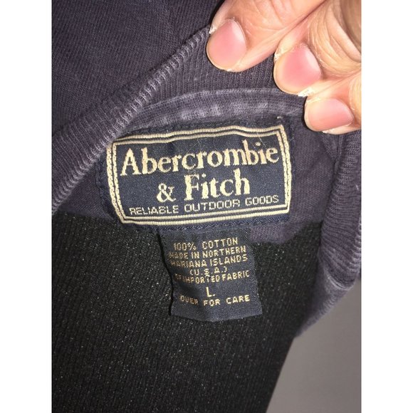 Men's Abercrombie & Fitch Size Large Navy Blue Tee Shirt - Picture 4 of 5